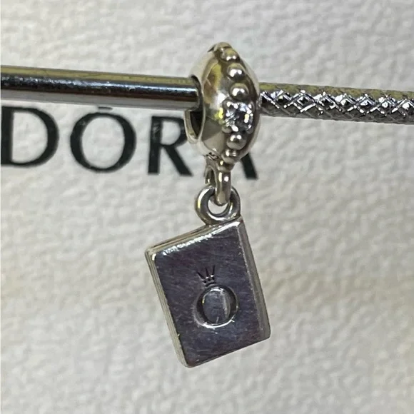 Authentic Pandora Passport Dangle Charm 925 ALE CZ Stone 791147CZ - Picture 2 of 4